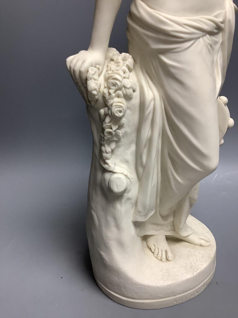 An Art Union Copeland Parian ware figure, after Cheverton, height 46cm